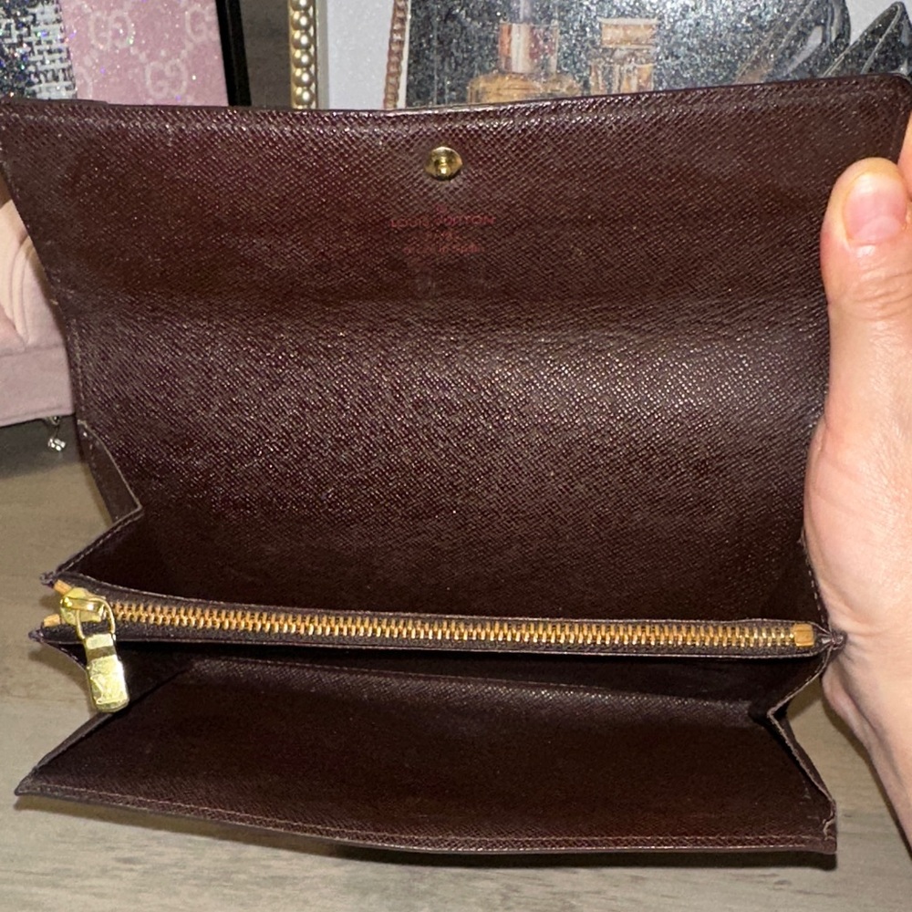 Louis Vuitton Damier Ebene Sarah long Wallet - Picture 5 of 13